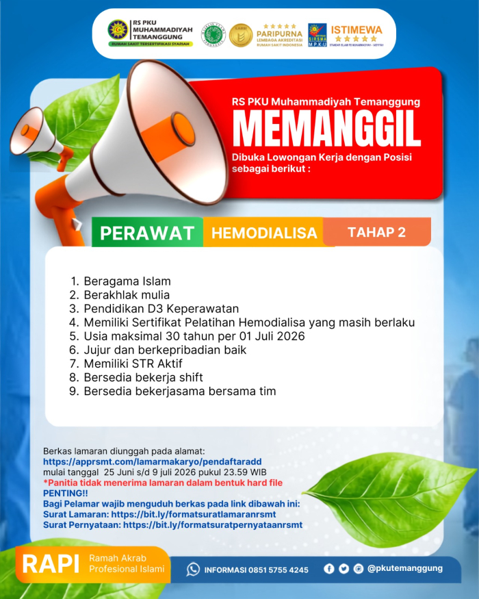 Flyer Rekruitmen Perawat HD Tahap 2